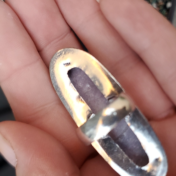 New Oversized Lepidolite 925 Silver Ring. - Picture 10 of 10